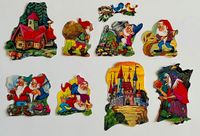 Alte Glanzbilder Oblaten Scraps | Disney Schneewittchen Zwerge Wandsbek - Hamburg Bramfeld Vorschau