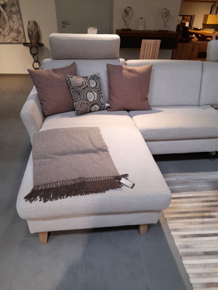 Polstergarnitur, Global Arima N, Stoff, Ecksofa, Sofa, creme in Gundelsheim