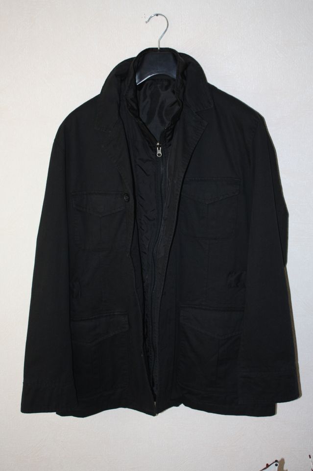 Herren Jacke Übergangsjacke mit Weste 2in1 Gr. 54 o. XL schwarz in Berlin