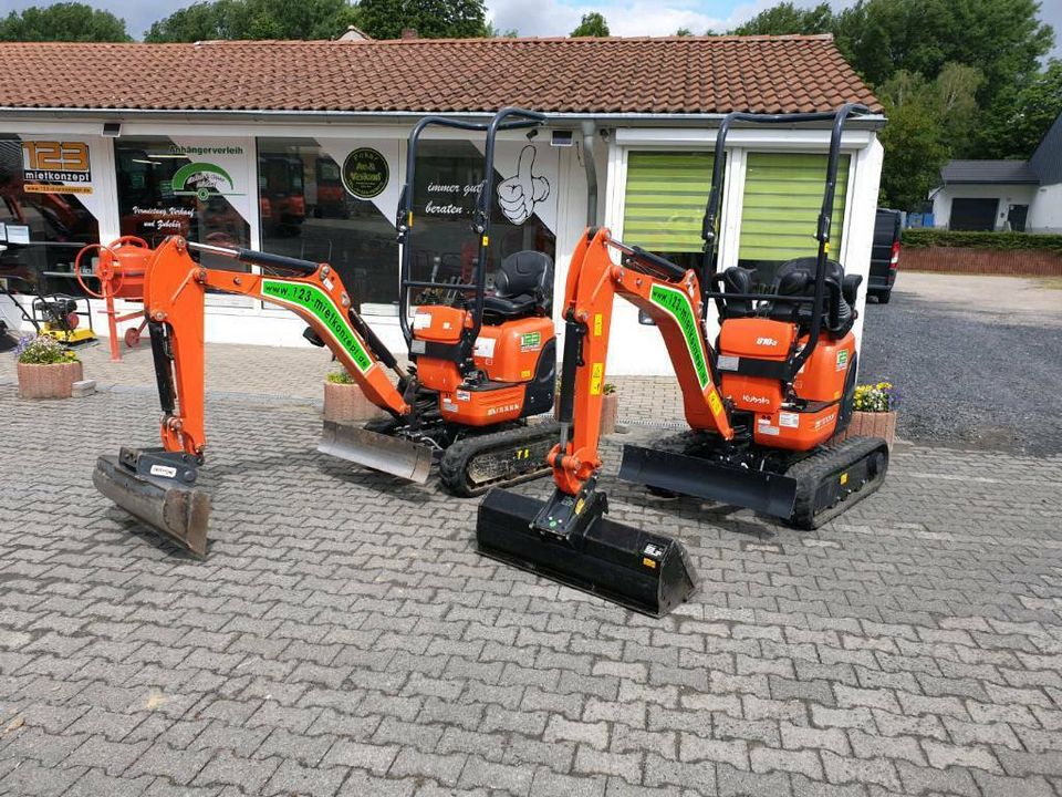 Kubota Minibagger 1,1t - Mieten -Leihen - U10-5 - Microbagger in Bergkamen