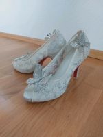 High Heels Gr. 40 (weiß, Glitzersteine) Leipzig - Schönefeld-Abtnaundorf Vorschau