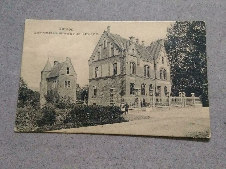 Postkarte Xanten Landwirtschaftliche Winterschule und Pesthäusche in Geldern