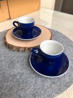 2 Dürkop Espressotasse mit Unterteller dunkelblau weiß ♥️ Bayern - Winzer Vorschau