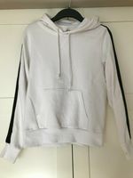 H&M Hoodie S weiß mit schwarzem Streifen Kapuzen Pulli Pullover Bayern - Fürth Vorschau