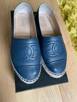 Espadrilles, Chanel, Original, dark navy, Leder, Gr.35 Berlin - Charlottenburg Vorschau