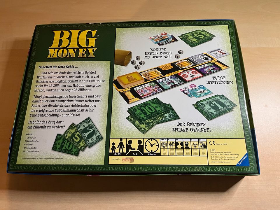 Ravensburger Big Money Schnapp Dir den Zaster in Breidenbach (bei Biedenkopf)