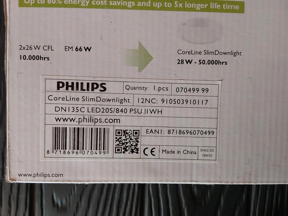 Philips LED Aufbauleuchte weiß rund 28W 2000lm CoreLine Slim Down in Sömmerda