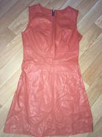 Minikleid orange Lederkleid Gr38 aus Italien Sachsen - Königswalde Vorschau