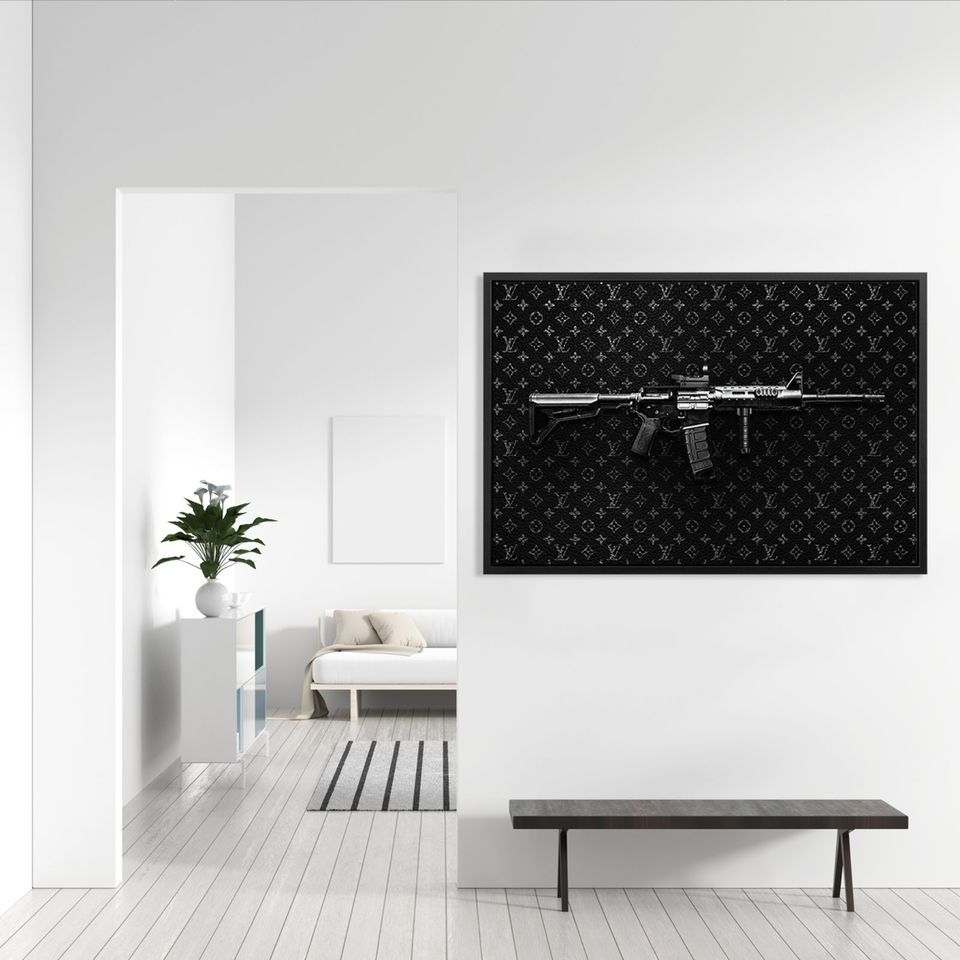 LV Automatische Waffe M416 , Wandbild Leinwand mit Rahmen Deko in Stuttgart