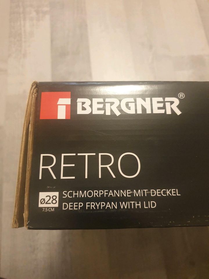 Bergner Retro Schmorpfanne mit Deckel Pfanne 28 cm in Berlin