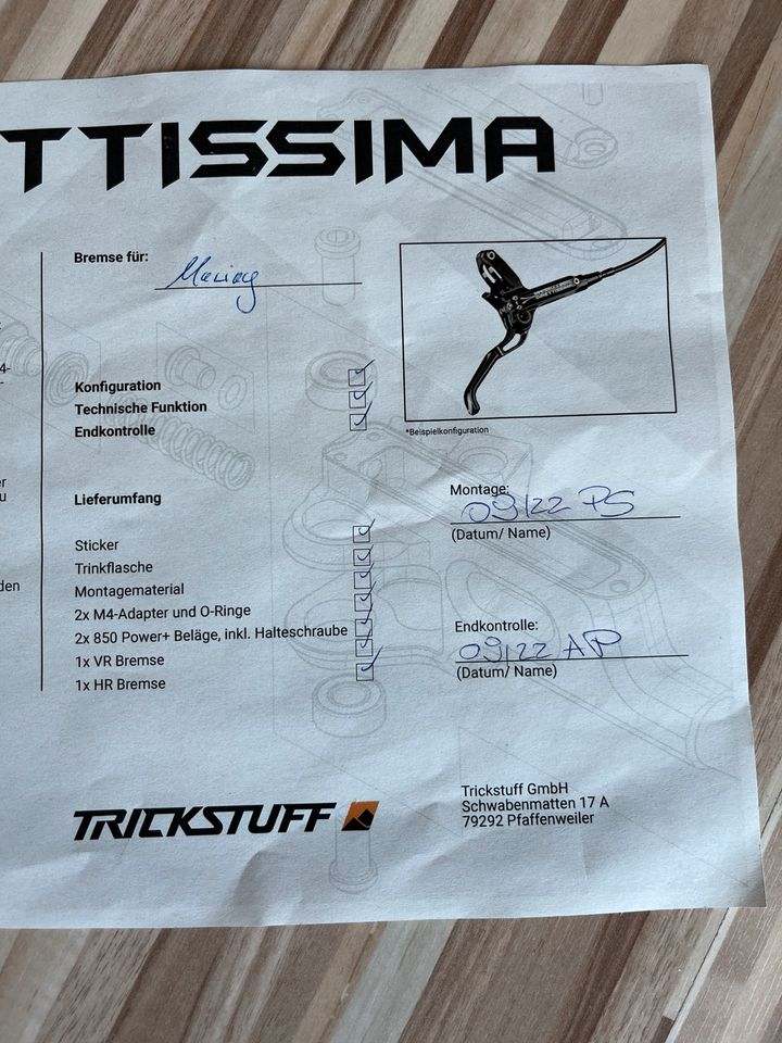 Trickstuff Direttissima C42 silber/schwarz neu in Marktrodach