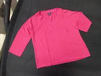 Hingucker, pink/rot gestreiftes Shirt mit V-Auschnitt Bayern - Bad Rodach Vorschau