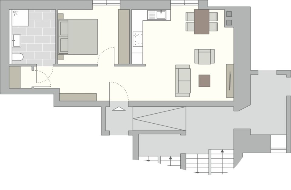 Historischer Altbau! Erstbezug nach kern Sanierung! Stilvolle 2-Zimmer OG Wohnung im Neubau-Standard in Emmingen-Liptingen