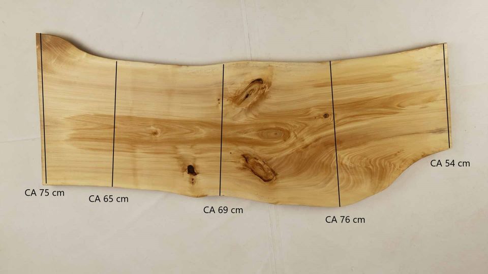 Tischplatte Tisch massive Pappel mit Baumkante 204cm in Gummersbach