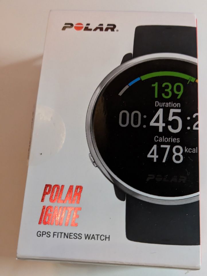 Polar Ignite Fitnessuhr Size M-L Black-Silver TPU-Band in Amberg