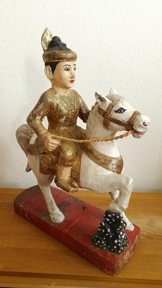 Nat Burma Myanmar Buddhismus Antik Reiter Skulptur Asiatika in Ulm
