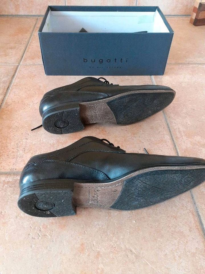 Herrenschuhe Bugatti Gr 42 Schwarz Businessschuhe in Wildeck