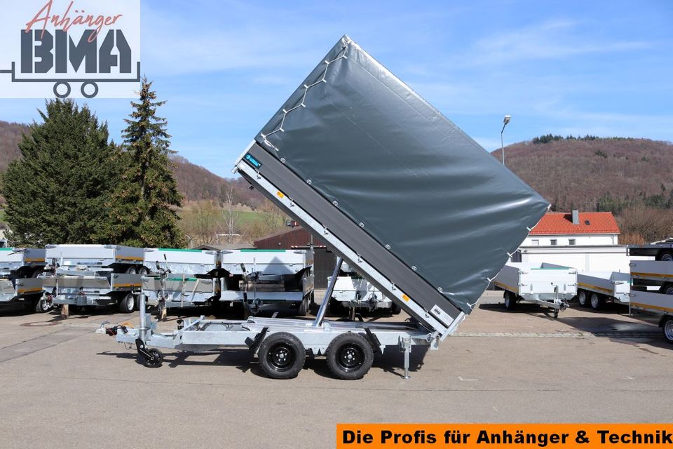 Hapert Dreiseitenkipper Anhänger Cobalt+ 335x180 3500kg E-Pu +Pla in Tannheim