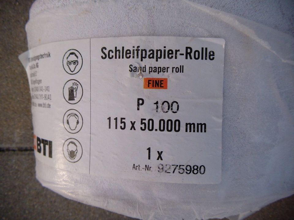 2 Schleifpapier Rollen p80 und p100 in Pocking