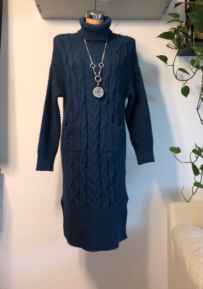 Sehr schönes GRACE Rollkrag. Strickkleid Zopfmuster M/L NP 259 € in Poing