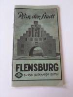 Plan der Stadt Flensburg 50ger Jahre mit Karte Schleswig-Holstein - Groß Wittensee Vorschau
