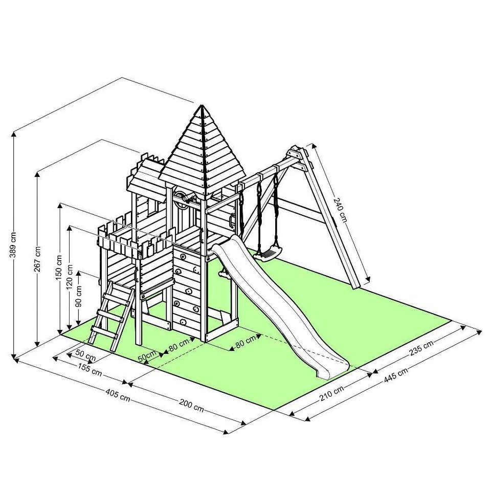 Klettergerüst, Spielturm, Ritterburg-L, inkl. Zubehör und Liefng in Hamburg