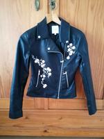 Bestickte Lederimitat-Jacke / Mädchen/Damen Gr. 34 Bayern - Maisach Vorschau