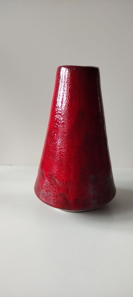 Hartwig Heyne Hoy Keramik Vase rot Vintage 1960er in Bonn