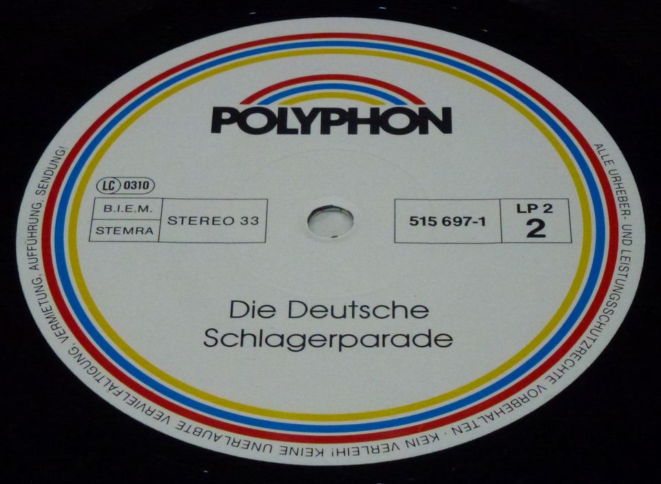 Die deutsche Schlagerparade Polyphon 2xLP Platte Schallplatte in Berlin