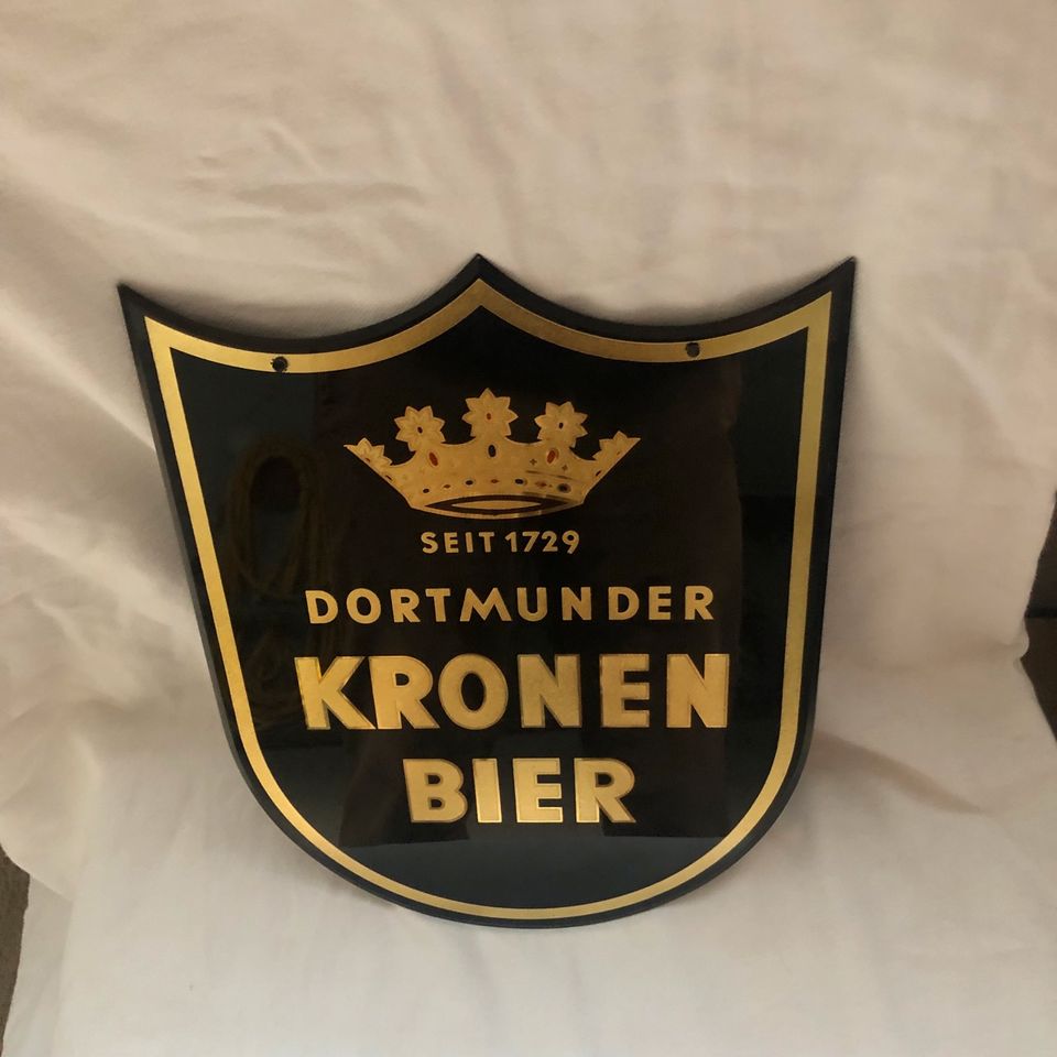 Brauerei Glasschild Dortmunder Kronen Bier in Tuttlingen