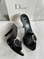 Orig. Christian Dior Sandalen Logo Mules Canvas Schwarz Silber 36 Eimsbüttel - Hamburg Rotherbaum Vorschau