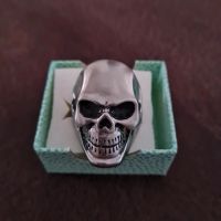 Ring Skull Totenkopf Edelstahl matt Nordrhein-Westfalen - Petershagen Vorschau