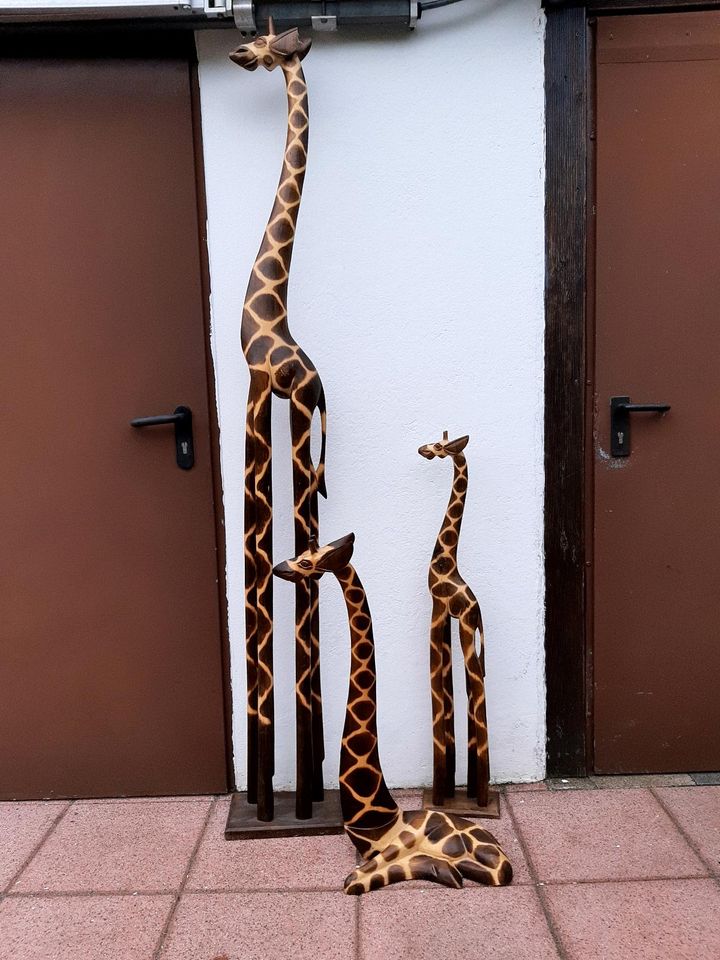 Giraffen,  Holzgiraffen in Oberhausen