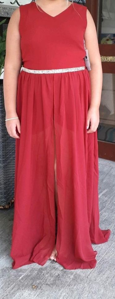 Abendkleid rot bordeaux festlich Festkleid 176 Ballkleid 16 Jahre in Murg