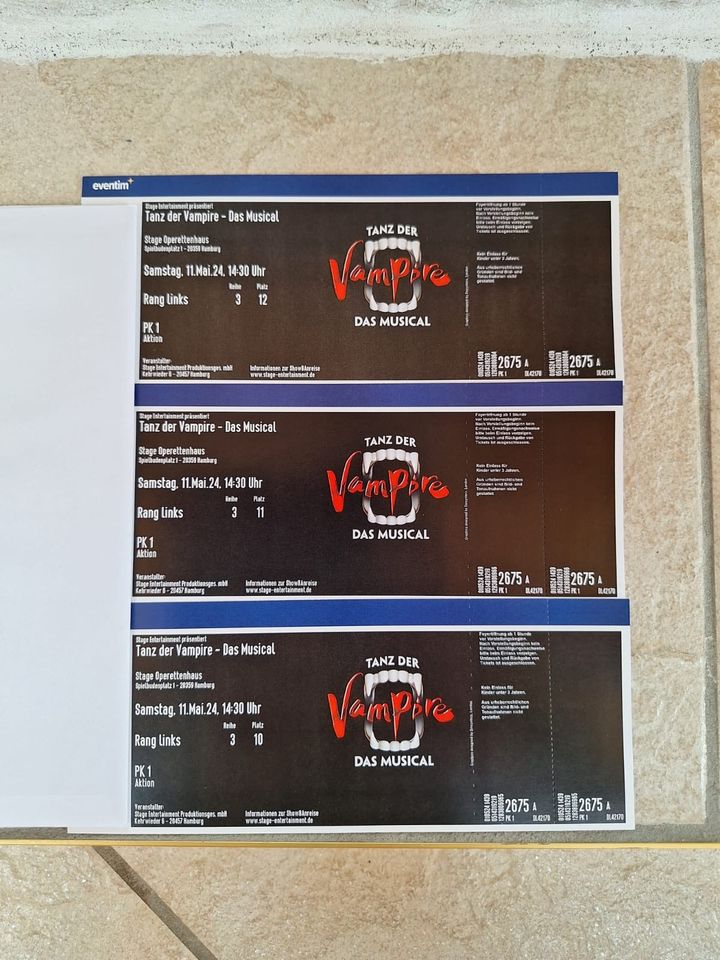 Tickets Tanz der Vampire Hamburg in Wingst
