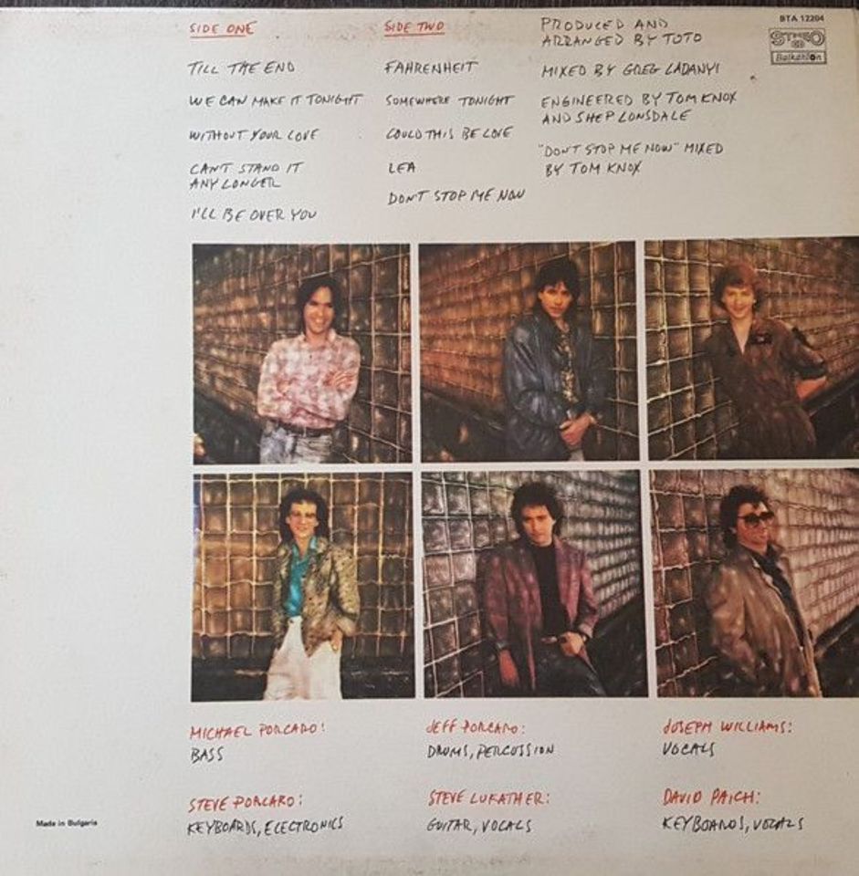 Toto – Fahrenheit Vinyl / LP / Schallplatte Balkanton in Samtens