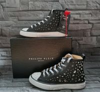 PHILIPP PLEIN LEATHER HI-TOP SNEAKERS STUDS STARS MEGASTAR / 40 / Hessen - Ober-Mörlen Vorschau