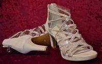 Rosé Creme Glitzer High Heels / Sandalette / Sandalen 8,5cm Essen - Essen-Borbeck Vorschau