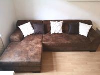 Sofa, L-Form, braunes Wildleder, guter Zustand, Niedersachsen - Holzminden Vorschau
