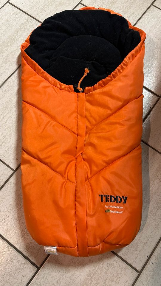 Odenwälder Teddy BabyNest Fußsack  80 cm Orange in Dettenhausen