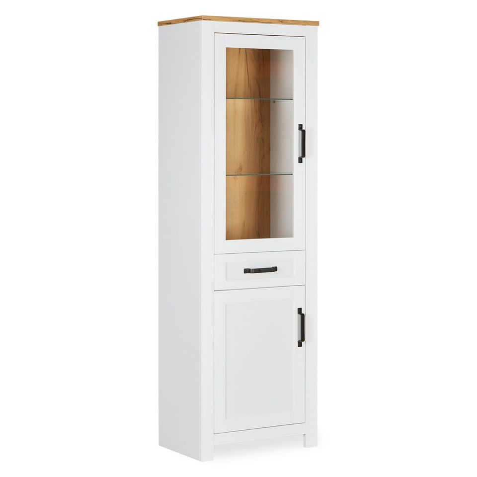 Highboard Vitrine Schrank Wohnzimmerschrank Holz Weiss NEU 238-Ma in Wiesbaden