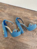 Highheels 39 Denim Jeans USA 1x getragen Sandalen Plateau Bayern - Malgersdorf Vorschau