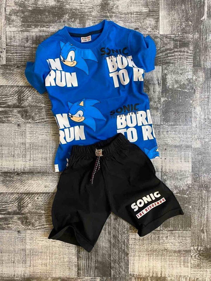 Sonic The Hedgedog Set Shorts T-Shirt kurze Hose Gr 110 116 NEU in München