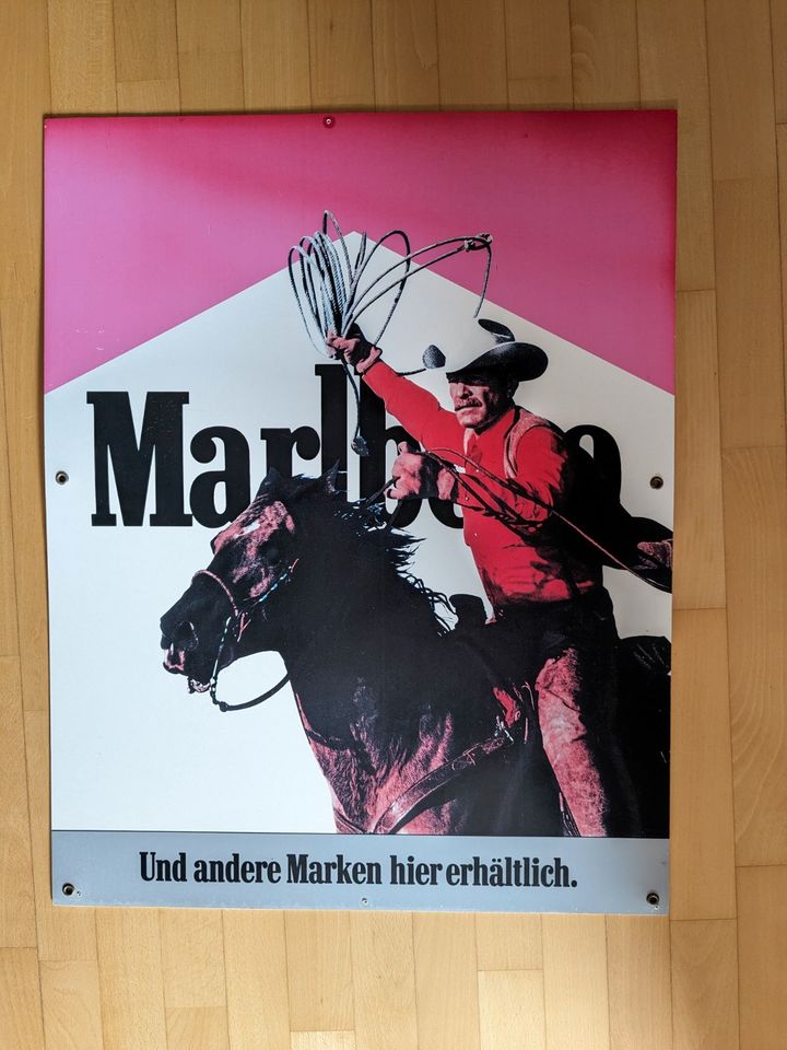 Marlboro Kunststoffplakat Außenwerbung um 1985 in Ratingen