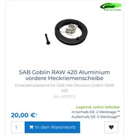 SAB Goblin RAW 420 Aluminium vordere Heckriemenscheibe Nordrhein-Westfalen - Lübbecke  Vorschau