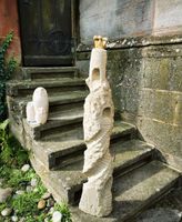 Wunderschöne Burg mit goldener Krone, Skulptur, Sandstein Rheinland-Pfalz - Erdesbach Vorschau