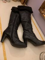 ❣️Elegante Damen Stiefel Echte Leder oben mit Fell bis Knie Gr 39 Wandsbek - Hamburg Poppenbüttel Vorschau