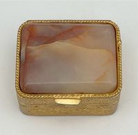 Vintage Pillendose Schmuckbox Edelstein Marmoriert Gold Schatulle Schwerin - Altstadt Vorschau