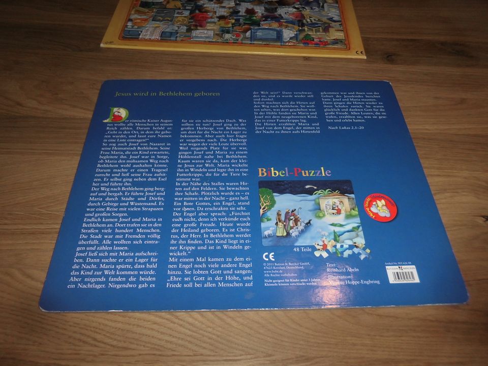 2 Rahmenpuzzles 48,64 Teile Weihnachtsbescherung + Bibel-Puzzle in Leverkusen