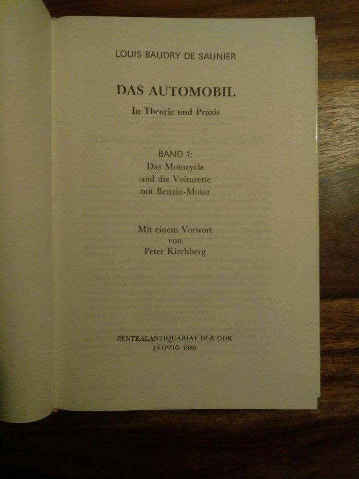 Buch Das Automobil in Theorie und Praxis in Hainburg